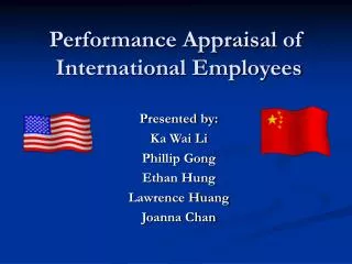 Performance Appraisal of International Employees