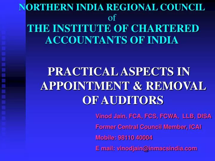 northern india regional council of the institute of chartered accountants of india