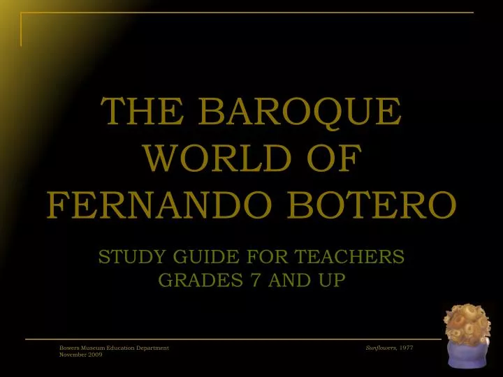 the baroque world of fernando botero
