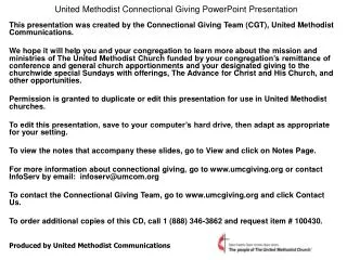 United Methodist Connectional Giving PowerPoint Presentation