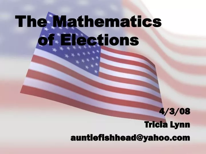 the mathematics of elections