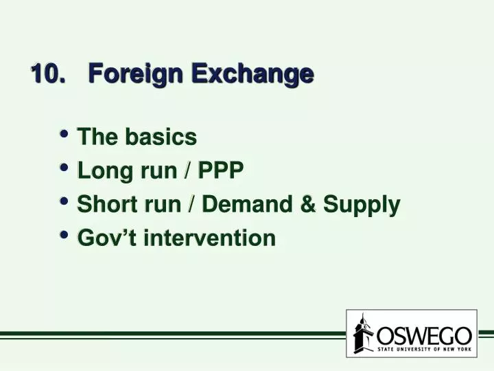 10 foreign exchange