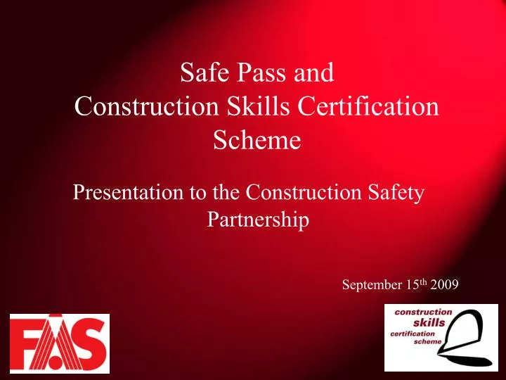safe pass and construction skills certification scheme