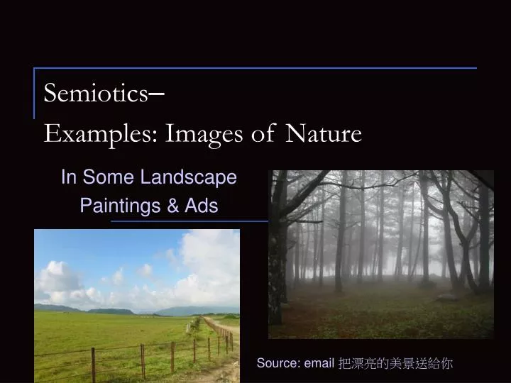 semiotics examples images of nature