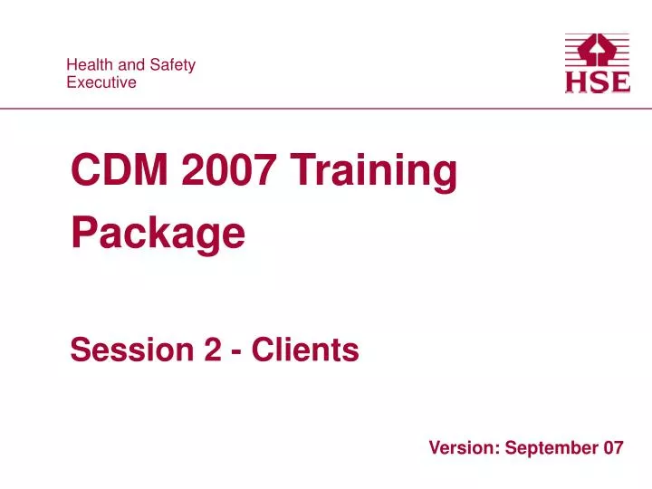 cdm 2007 training package session 2 clients