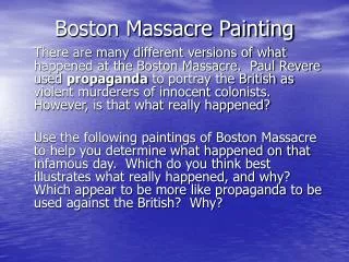 Boston Massacre Painting