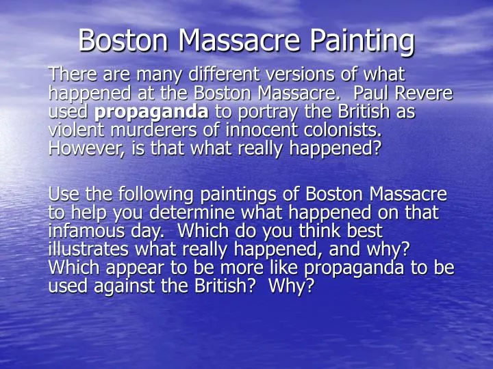 boston massacre painting
