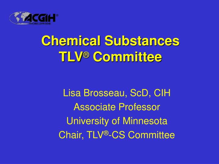 chemical substances tlv committee