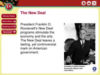 President Franklin Delano Roosevelt sitting in the Oval Office.