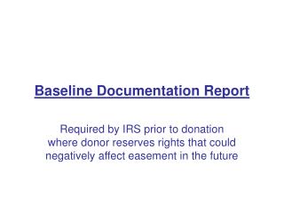 Baseline Documentation Report
