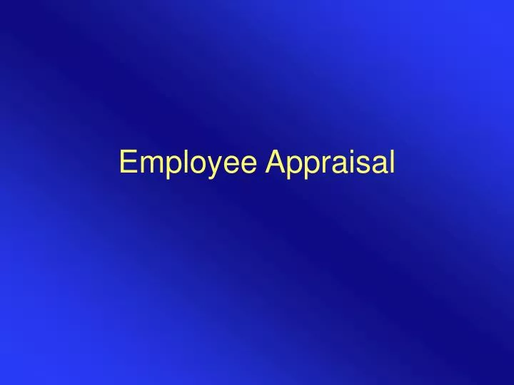 employee appraisal