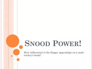 snood power