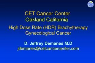 CET Cancer Center Oakland California