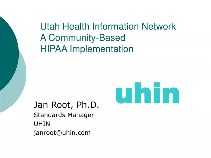 utah health information network a community based hipaa implementation