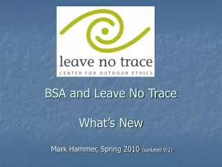 BSA and Leave No Trace What’s New