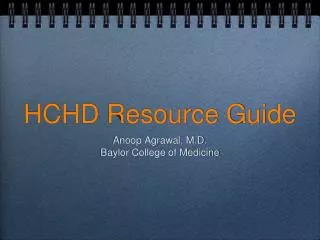 HCHD Resource Guide