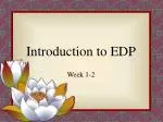 Introduction to EDP - slide 1