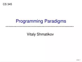 Programming Paradigms