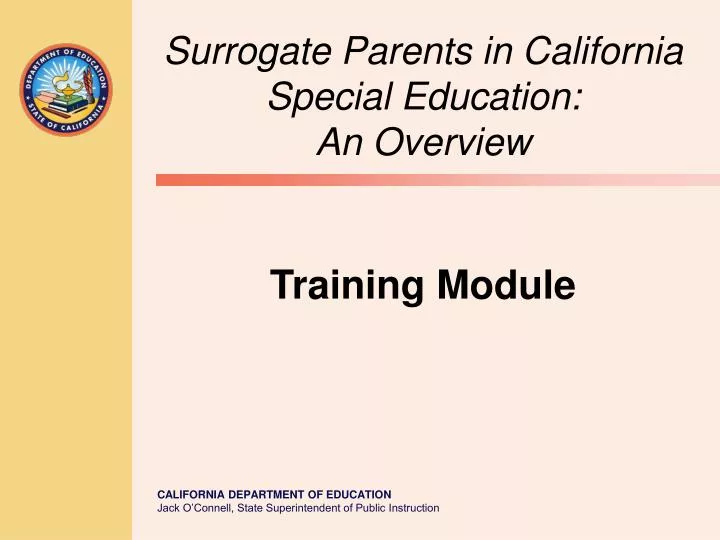surrogate parents in california special education an overview training module