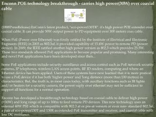 enconn poe technology breakthrough - carries high power(30w)