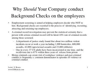 Why Should Your Company conduct Background Checks on the employees