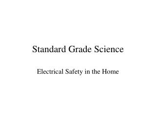 Standard Grade Science