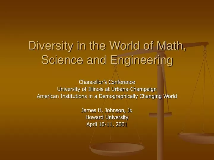 diversity in the world of math science and engineering