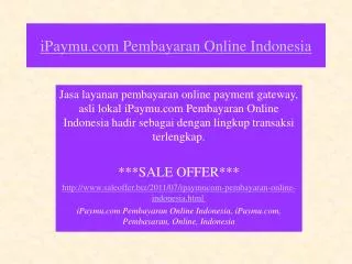 ipaymu.com pembayaran online indonesia