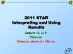 2011 STAR Interpreting and Using Results - slide 1