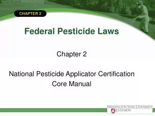 Federal Pesticide Laws