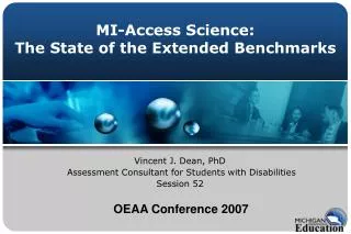 MI-Access Science: The State of the Extended Benchmarks
