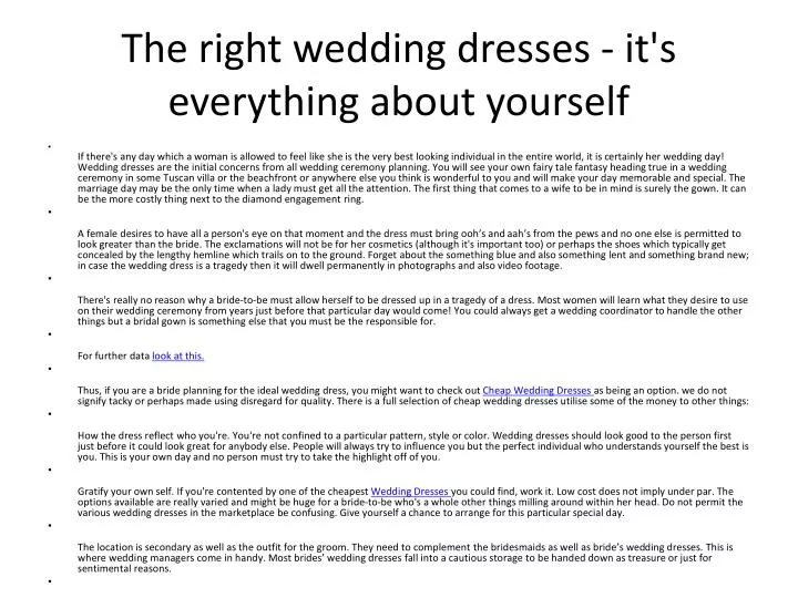 the right wedding dresses it s everything about yourself