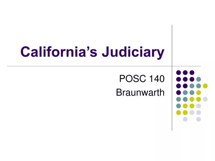 california s judiciary
