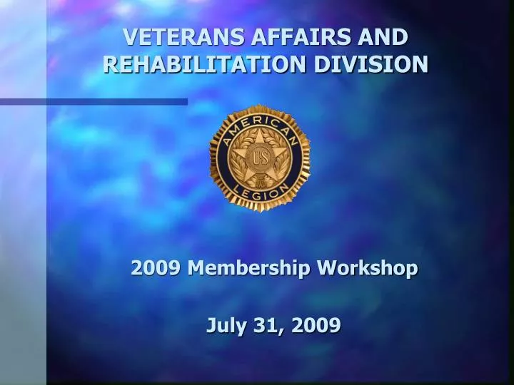 veterans affairs and rehabilitation division