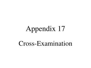 Appendix 17