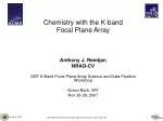 Chemistry with the K-band Focal Plane Array - slide 1