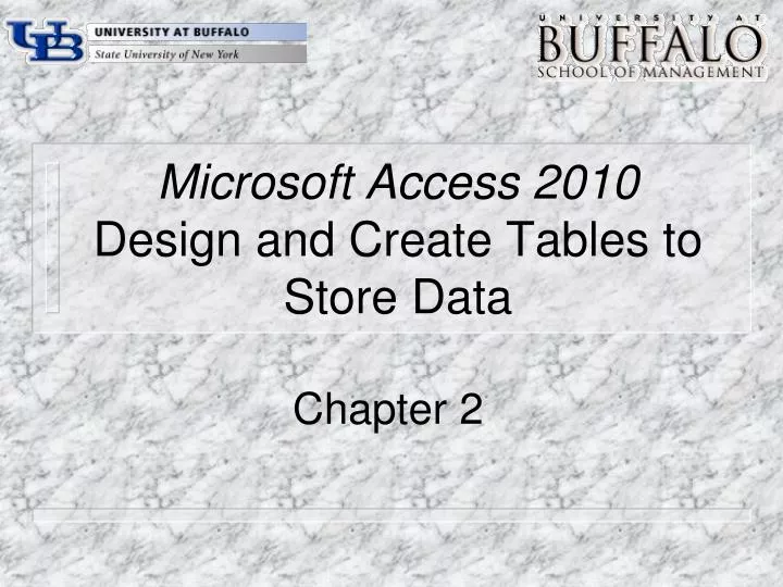 microsoft access 2010 design and create tables to store data