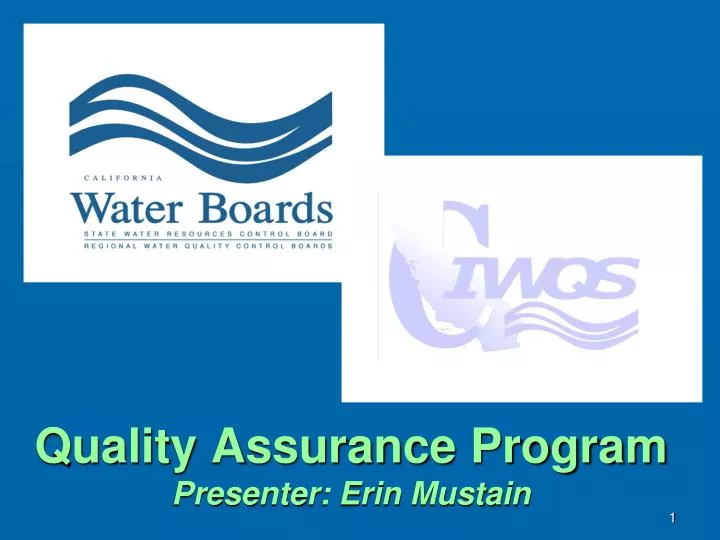 quality assurance program presenter erin mustain