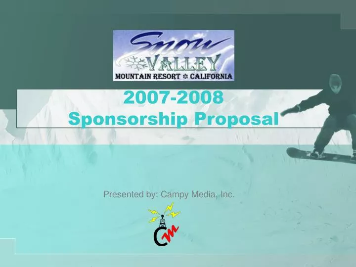 2007 2008 sponsorship proposal