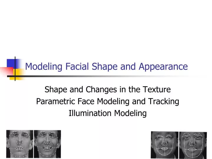 modeling facial shape and appearance