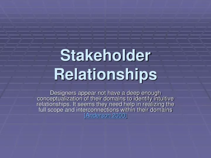 stakeholder relationships