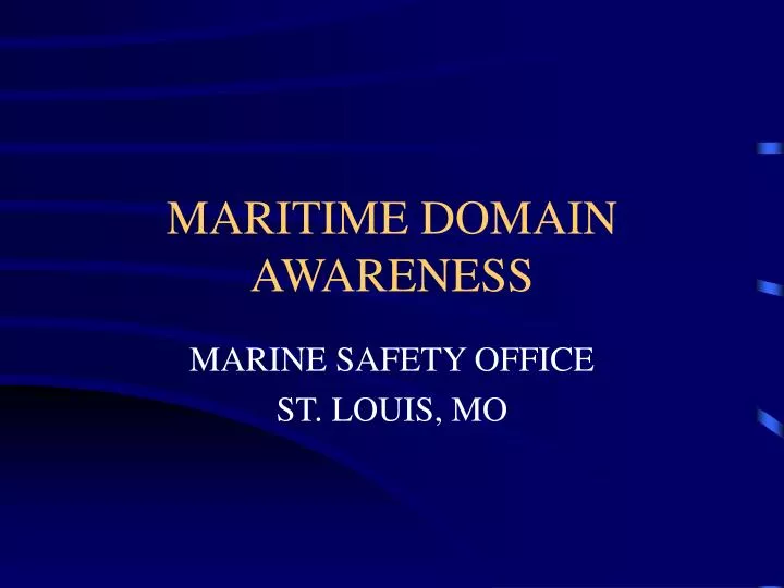 maritime domain awareness