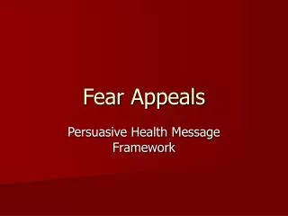 Fear Appeals