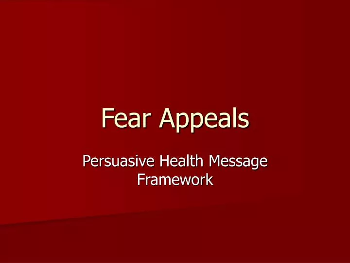 fear appeals