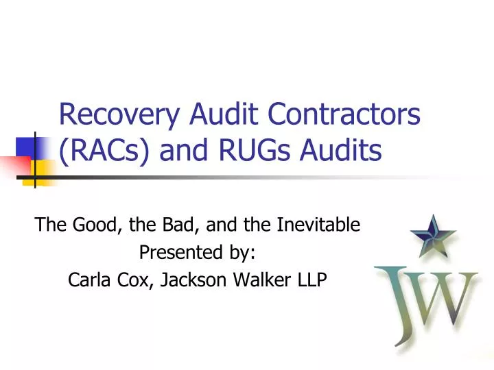 recovery audit contractors racs and rugs audits