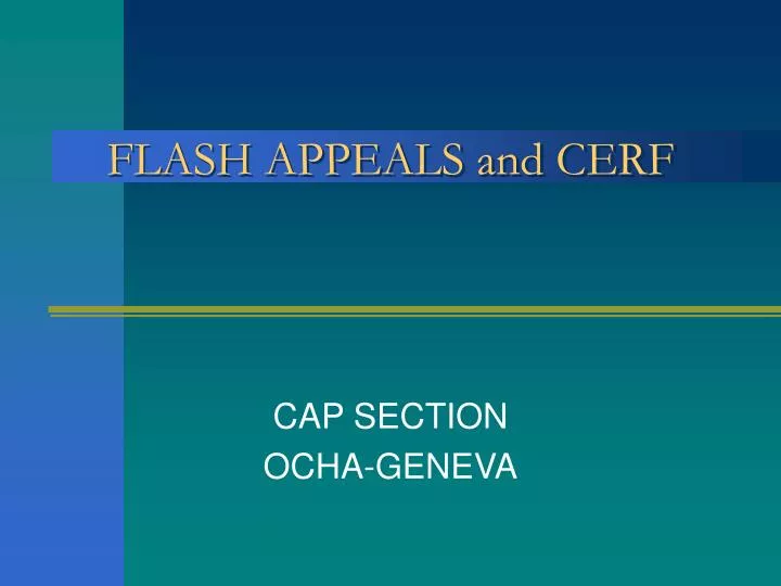 flash appeals and cerf