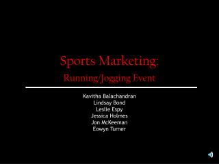 Sports Marketing: Running/Jogging Event