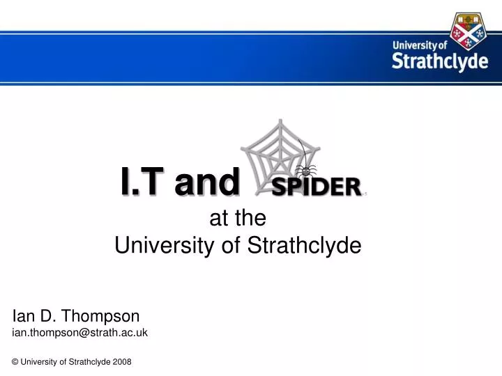 i t and ssss at the university of strathclyde