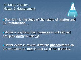 AP Notes Chapter 1 Matter &amp; Measurement