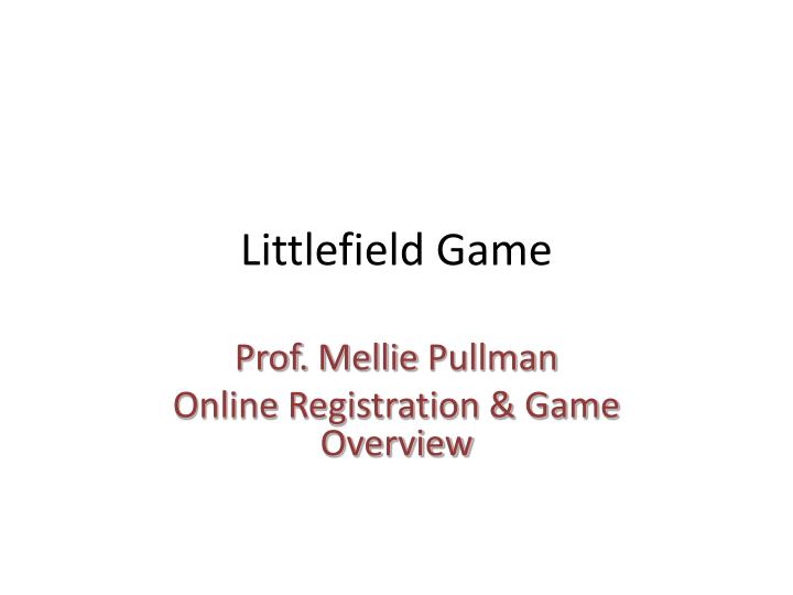 littlefield game